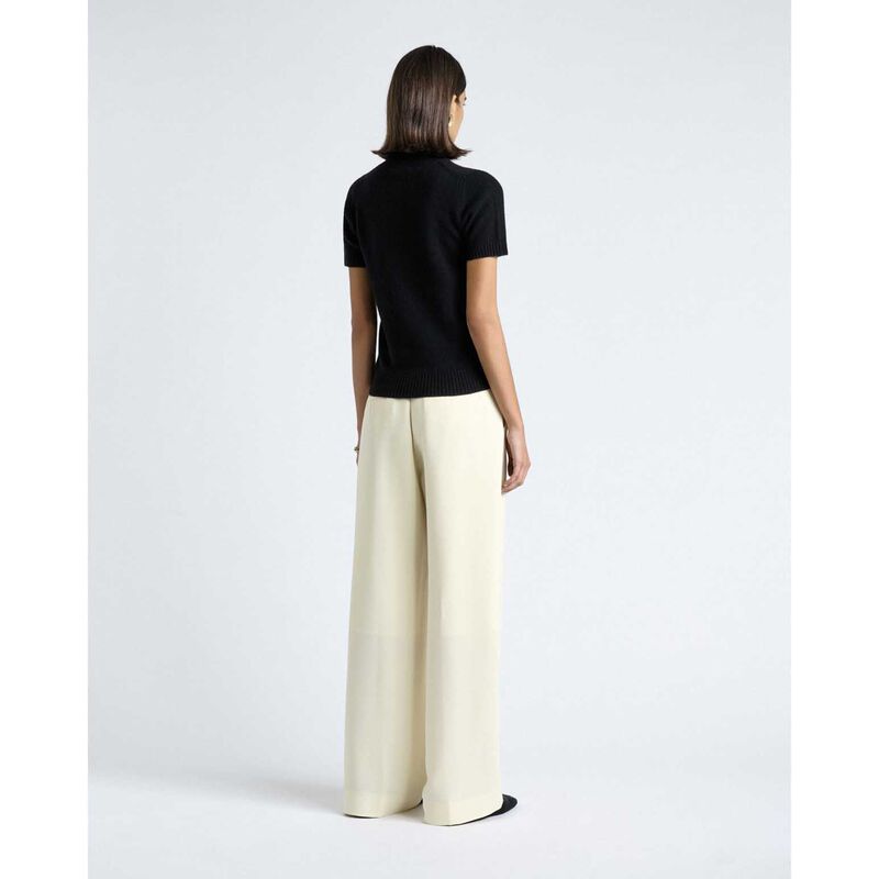 Cue Merino Cashmere Blend Mock Neck Short Sleeve Knit image number 5